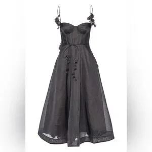 ワンピース ZIMMERMANN Natura Corset Midi Dress 1 ZIMMERMANN Natura Corset Midi Dress